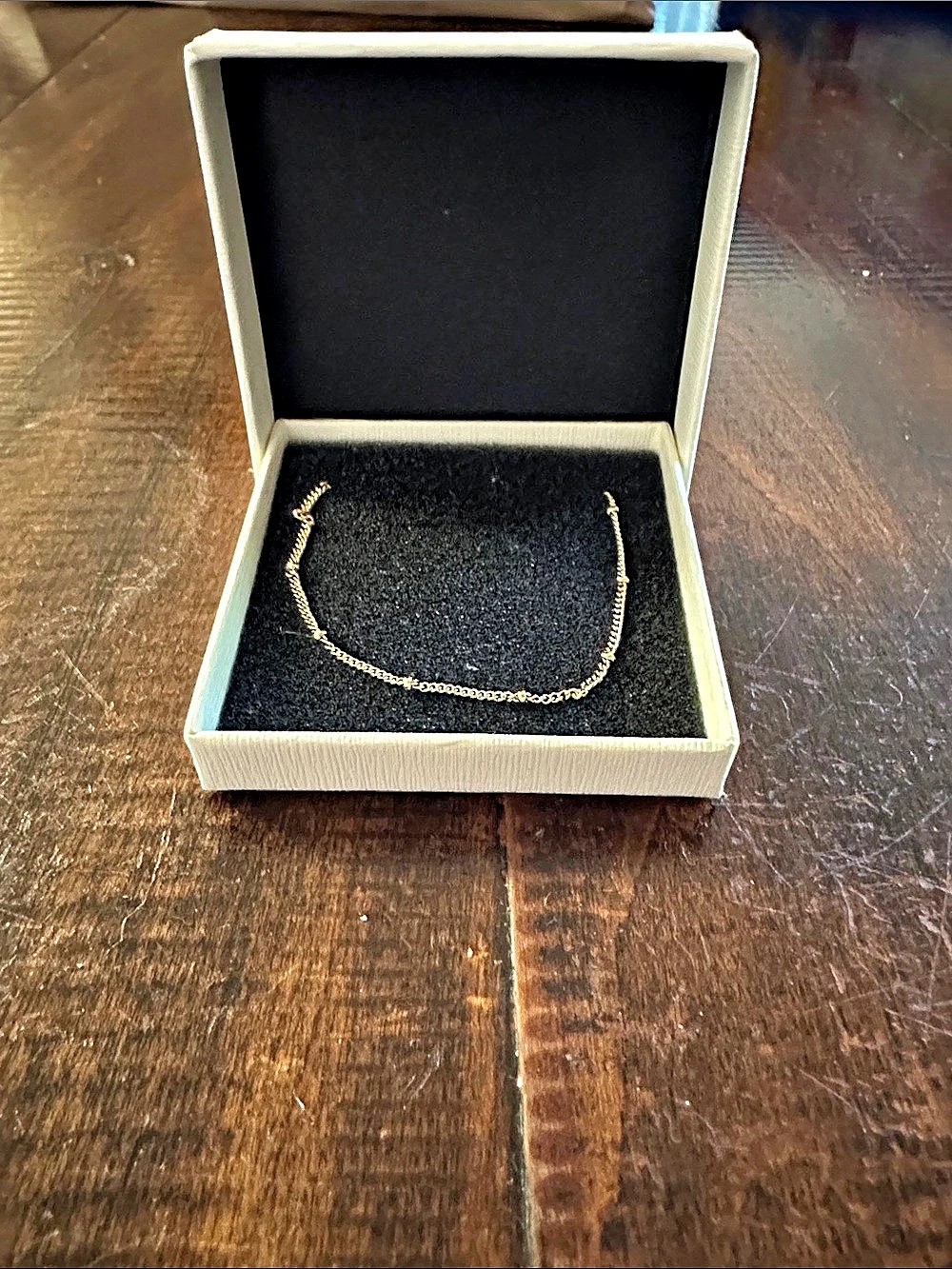 NIB ~ Foyjoey ~ Satellite Chain Design 18K Gold Plated Anklet